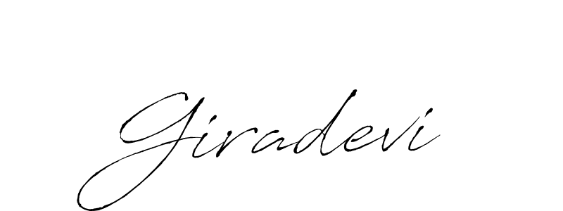 Use a signature maker to create a handwritten signature online. With this signature software, you can design (Antro_Vectra) your own signature for name Giradevi. Giradevi signature style 6 images and pictures png