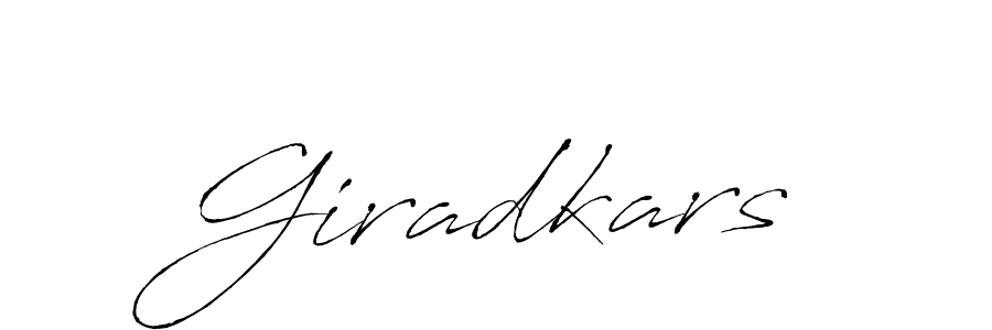 Make a beautiful signature design for name Giradkars. With this signature (Antro_Vectra) style, you can create a handwritten signature for free. Giradkars signature style 6 images and pictures png
