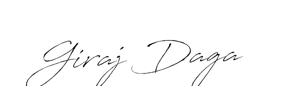 Make a beautiful signature design for name Giraj Daga. With this signature (Antro_Vectra) style, you can create a handwritten signature for free. Giraj Daga signature style 6 images and pictures png