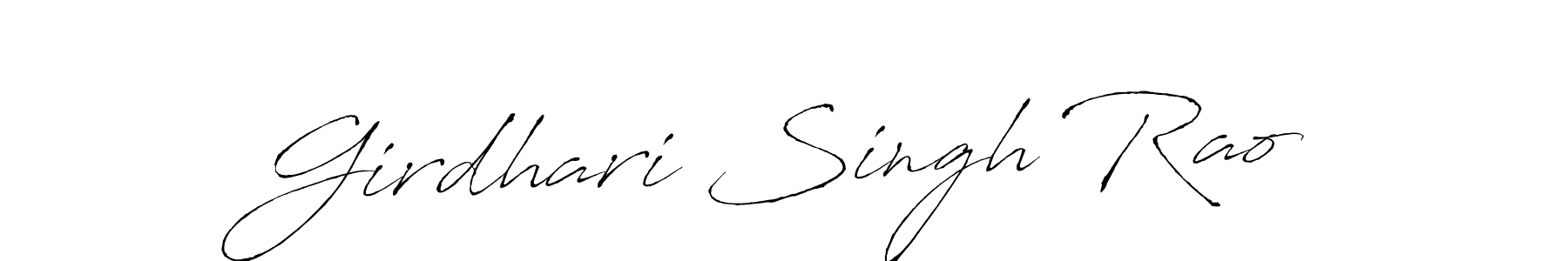 Girdhari Singh Rao stylish signature style. Best Handwritten Sign (Antro_Vectra) for my name. Handwritten Signature Collection Ideas for my name Girdhari Singh Rao. Girdhari Singh Rao signature style 6 images and pictures png