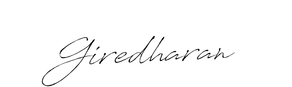 Create a beautiful signature design for name Giredharan. With this signature (Antro_Vectra) fonts, you can make a handwritten signature for free. Giredharan signature style 6 images and pictures png
