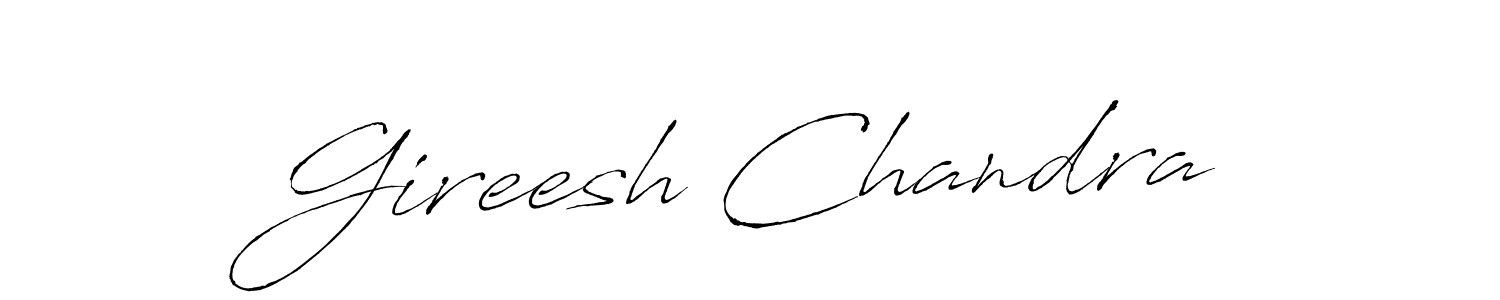Antro_Vectra is a professional signature style that is perfect for those who want to add a touch of class to their signature. It is also a great choice for those who want to make their signature more unique. Get Gireesh Chandra name to fancy signature for free. Gireesh Chandra signature style 6 images and pictures png