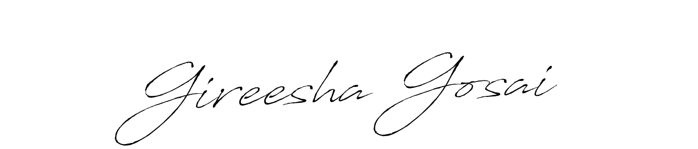 Make a short Gireesha Gosai signature style. Manage your documents anywhere anytime using Antro_Vectra. Create and add eSignatures, submit forms, share and send files easily. Gireesha Gosai signature style 6 images and pictures png