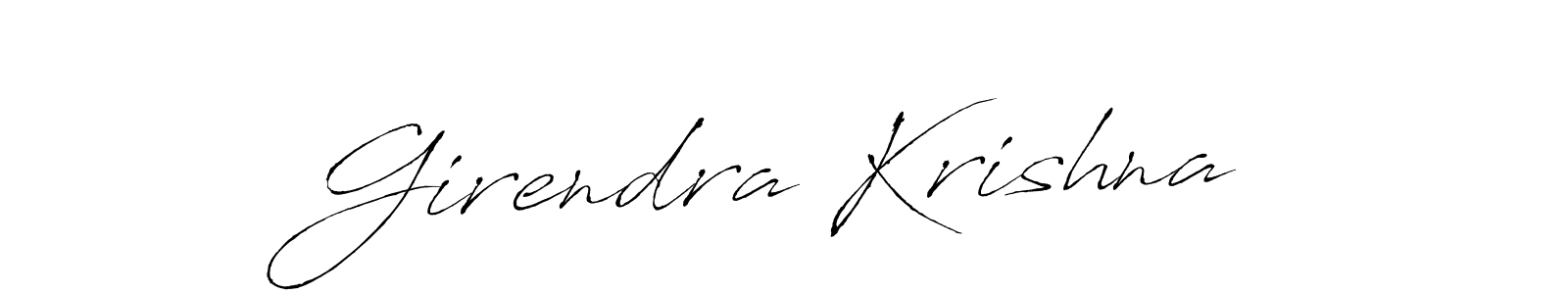 Antro_Vectra is a professional signature style that is perfect for those who want to add a touch of class to their signature. It is also a great choice for those who want to make their signature more unique. Get Girendra Krishna name to fancy signature for free. Girendra Krishna signature style 6 images and pictures png