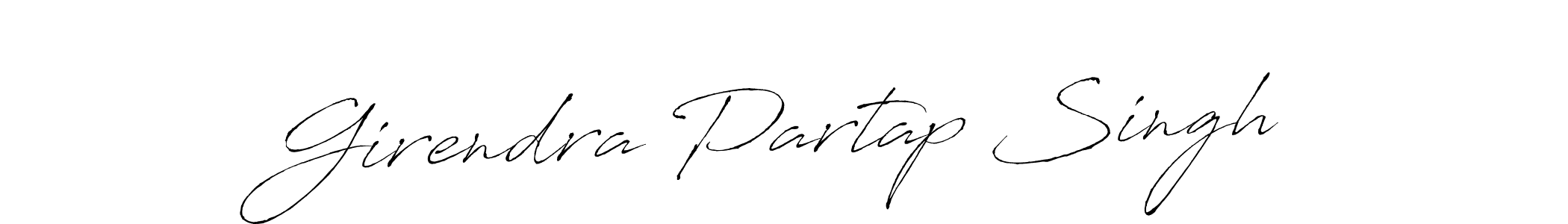 Create a beautiful signature design for name Girendra Partap Singh. With this signature (Antro_Vectra) fonts, you can make a handwritten signature for free. Girendra Partap Singh signature style 6 images and pictures png