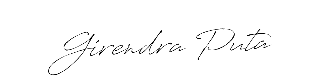 Also You can easily find your signature by using the search form. We will create Girendra Puta name handwritten signature images for you free of cost using Antro_Vectra sign style. Girendra Puta signature style 6 images and pictures png