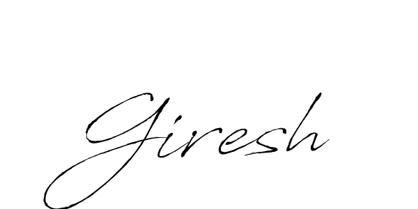The best way (Antro_Vectra) to make a short signature is to pick only two or three words in your name. The name Giresh include a total of six letters. For converting this name. Giresh signature style 6 images and pictures png