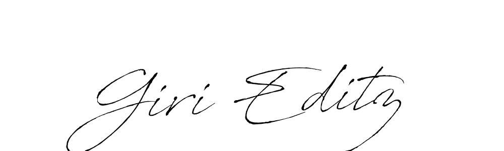 How to make Giri Editz signature? Antro_Vectra is a professional autograph style. Create handwritten signature for Giri Editz name. Giri Editz signature style 6 images and pictures png