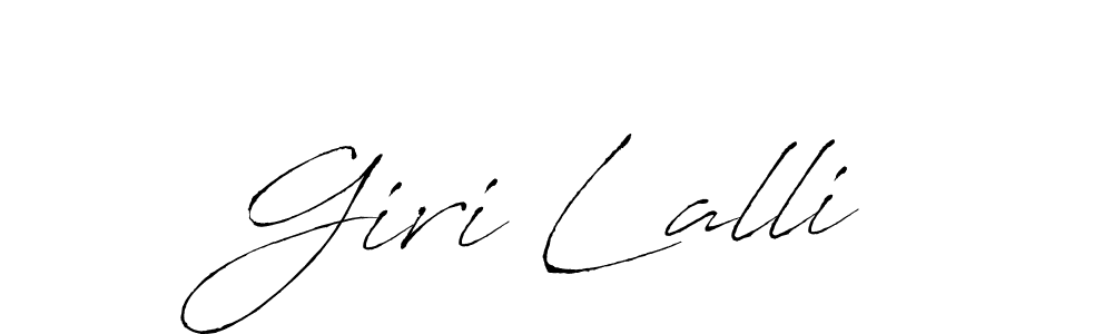 Use a signature maker to create a handwritten signature online. With this signature software, you can design (Antro_Vectra) your own signature for name Giri Lalli. Giri Lalli signature style 6 images and pictures png