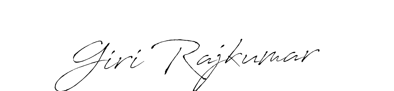 How to make Giri Rajkumar name signature. Use Antro_Vectra style for creating short signs online. This is the latest handwritten sign. Giri Rajkumar signature style 6 images and pictures png