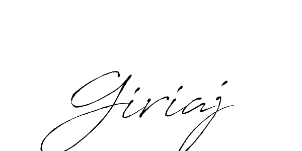 Make a beautiful signature design for name Giriaj. With this signature (Antro_Vectra) style, you can create a handwritten signature for free. Giriaj signature style 6 images and pictures png