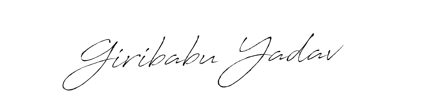 Use a signature maker to create a handwritten signature online. With this signature software, you can design (Antro_Vectra) your own signature for name Giribabu Yadav. Giribabu Yadav signature style 6 images and pictures png