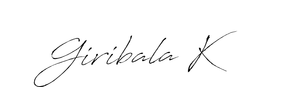 Use a signature maker to create a handwritten signature online. With this signature software, you can design (Antro_Vectra) your own signature for name Giribala K. Giribala K signature style 6 images and pictures png