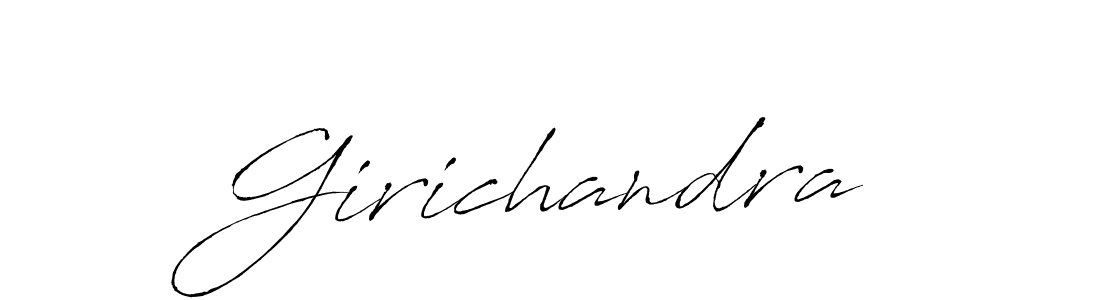 Girichandra stylish signature style. Best Handwritten Sign (Antro_Vectra) for my name. Handwritten Signature Collection Ideas for my name Girichandra. Girichandra signature style 6 images and pictures png