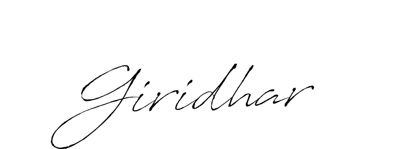 Use a signature maker to create a handwritten signature online. With this signature software, you can design (Antro_Vectra) your own signature for name Giridhar. Giridhar signature style 6 images and pictures png