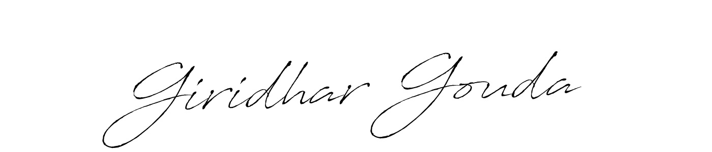 Make a beautiful signature design for name Giridhar Gouda. With this signature (Antro_Vectra) style, you can create a handwritten signature for free. Giridhar Gouda signature style 6 images and pictures png