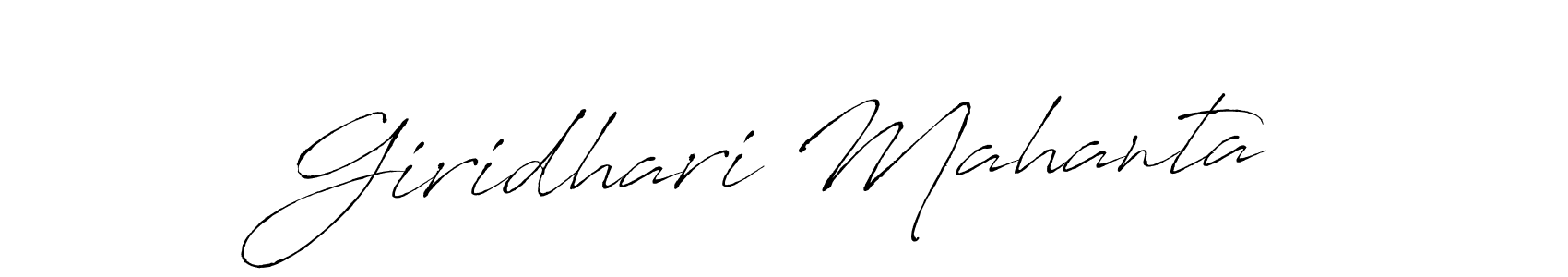 Giridhari Mahanta stylish signature style. Best Handwritten Sign (Antro_Vectra) for my name. Handwritten Signature Collection Ideas for my name Giridhari Mahanta. Giridhari Mahanta signature style 6 images and pictures png