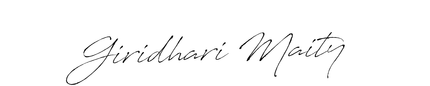 Design your own signature with our free online signature maker. With this signature software, you can create a handwritten (Antro_Vectra) signature for name Giridhari Maity. Giridhari Maity signature style 6 images and pictures png