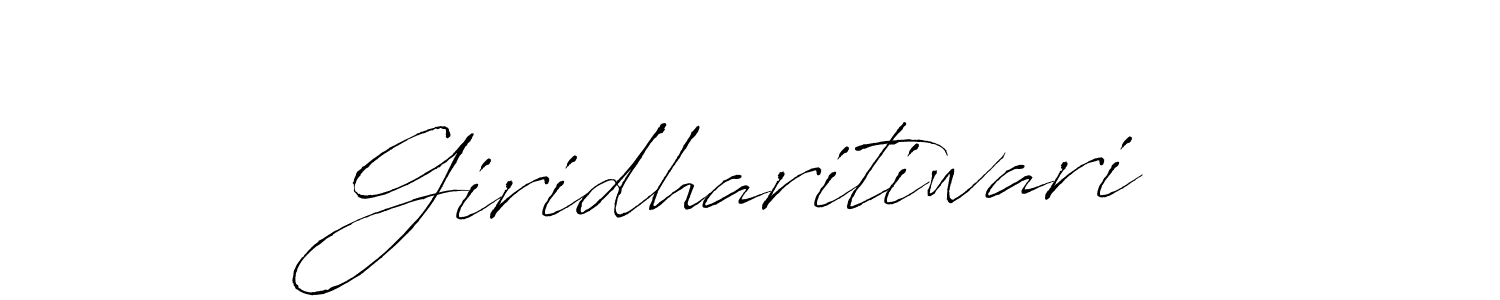 Create a beautiful signature design for name Giridharitiwari. With this signature (Antro_Vectra) fonts, you can make a handwritten signature for free. Giridharitiwari signature style 6 images and pictures png