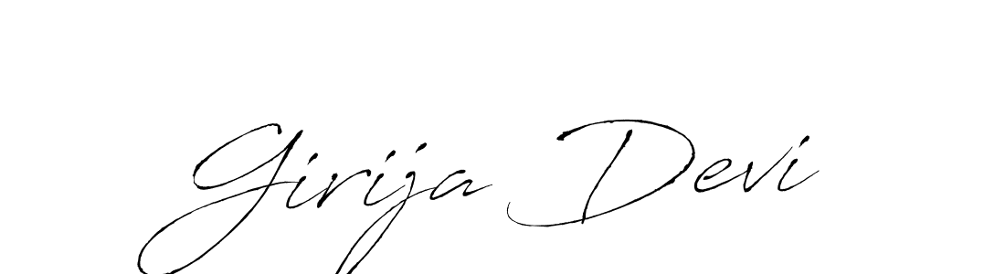 Design your own signature with our free online signature maker. With this signature software, you can create a handwritten (Antro_Vectra) signature for name Girija Devi. Girija Devi signature style 6 images and pictures png