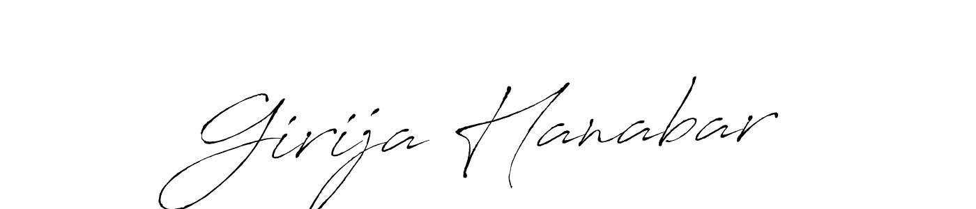 How to make Girija Hanabar signature? Antro_Vectra is a professional autograph style. Create handwritten signature for Girija Hanabar name. Girija Hanabar signature style 6 images and pictures png