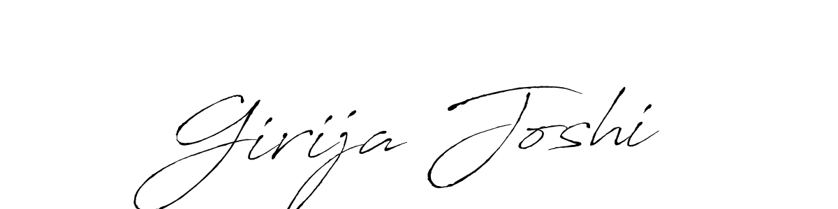 How to make Girija Joshi name signature. Use Antro_Vectra style for creating short signs online. This is the latest handwritten sign. Girija Joshi signature style 6 images and pictures png