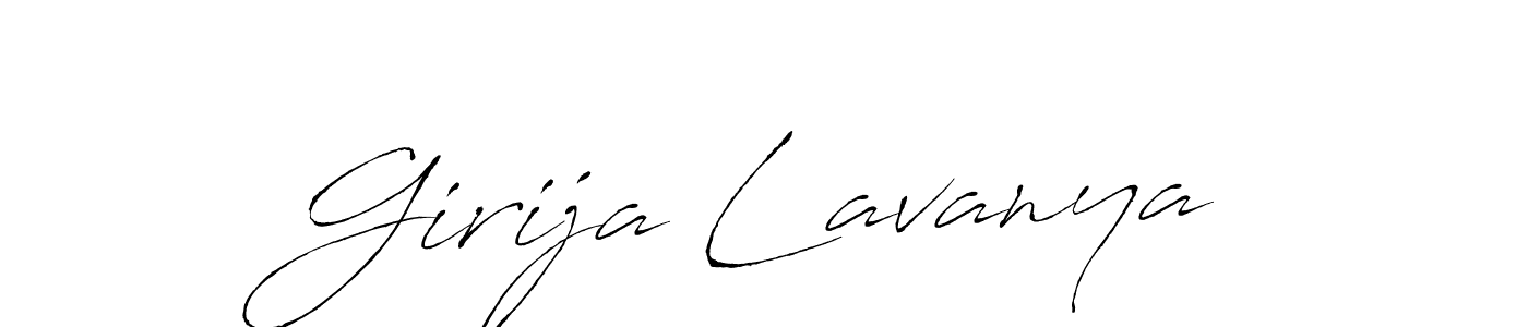 How to make Girija Lavanya signature? Antro_Vectra is a professional autograph style. Create handwritten signature for Girija Lavanya name. Girija Lavanya signature style 6 images and pictures png