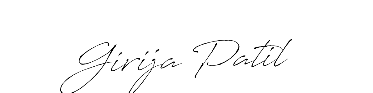 How to make Girija Patil signature? Antro_Vectra is a professional autograph style. Create handwritten signature for Girija Patil name. Girija Patil signature style 6 images and pictures png