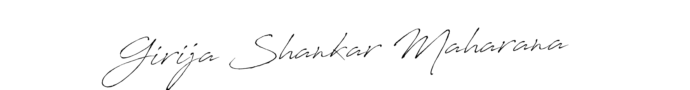 Make a beautiful signature design for name Girija Shankar Maharana. With this signature (Antro_Vectra) style, you can create a handwritten signature for free. Girija Shankar Maharana signature style 6 images and pictures png