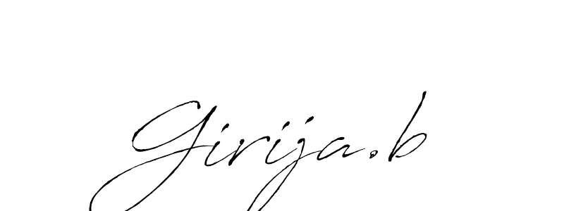 Use a signature maker to create a handwritten signature online. With this signature software, you can design (Antro_Vectra) your own signature for name Girija.b. Girija.b signature style 6 images and pictures png