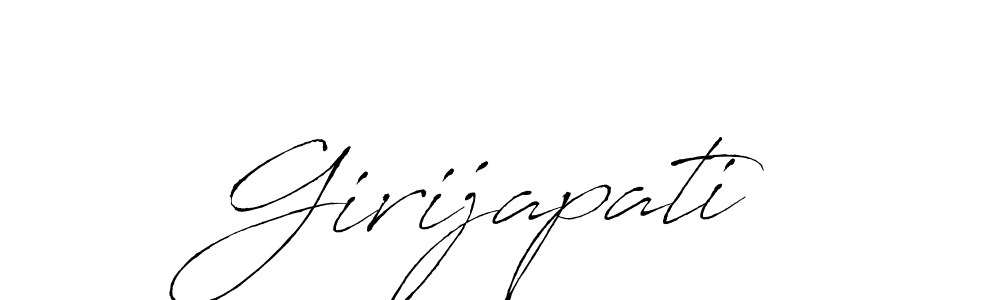 Design your own signature with our free online signature maker. With this signature software, you can create a handwritten (Antro_Vectra) signature for name Girijapati. Girijapati signature style 6 images and pictures png