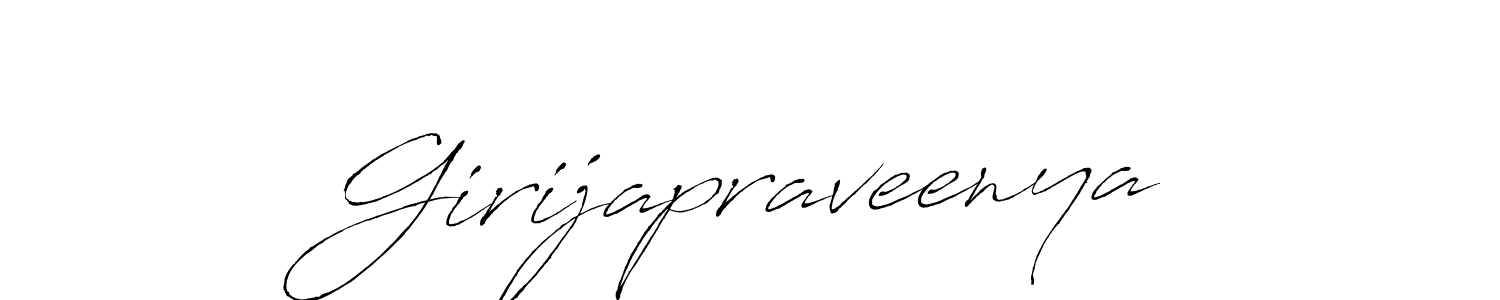 How to make Girijapraveenya signature? Antro_Vectra is a professional autograph style. Create handwritten signature for Girijapraveenya name. Girijapraveenya signature style 6 images and pictures png