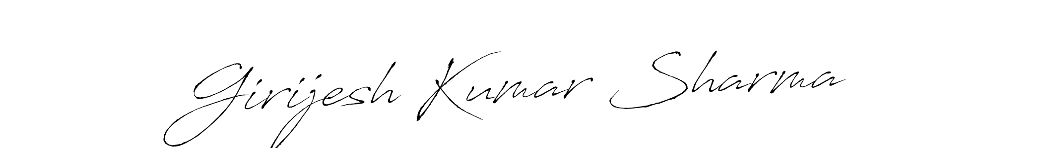 You should practise on your own different ways (Antro_Vectra) to write your name (Girijesh Kumar Sharma) in signature. don't let someone else do it for you. Girijesh Kumar Sharma signature style 6 images and pictures png