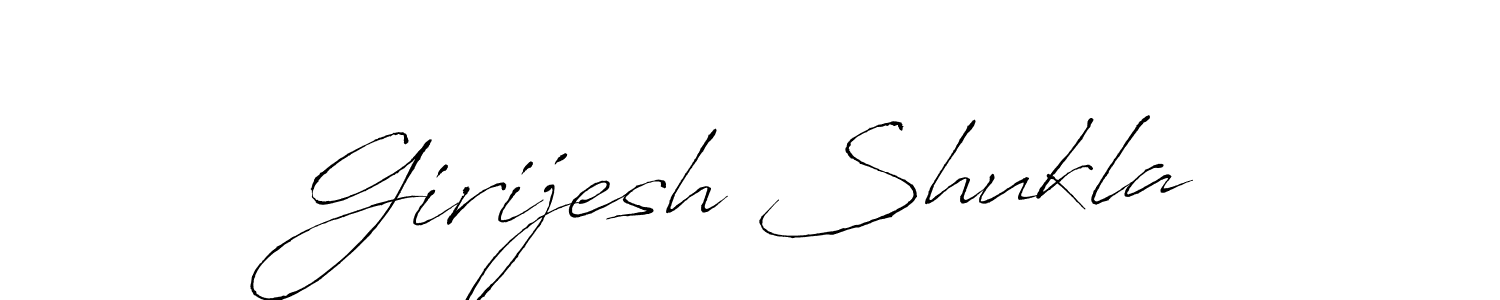How to make Girijesh Shukla signature? Antro_Vectra is a professional autograph style. Create handwritten signature for Girijesh Shukla name. Girijesh Shukla signature style 6 images and pictures png