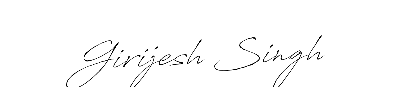 Also we have Girijesh Singh name is the best signature style. Create professional handwritten signature collection using Antro_Vectra autograph style. Girijesh Singh signature style 6 images and pictures png