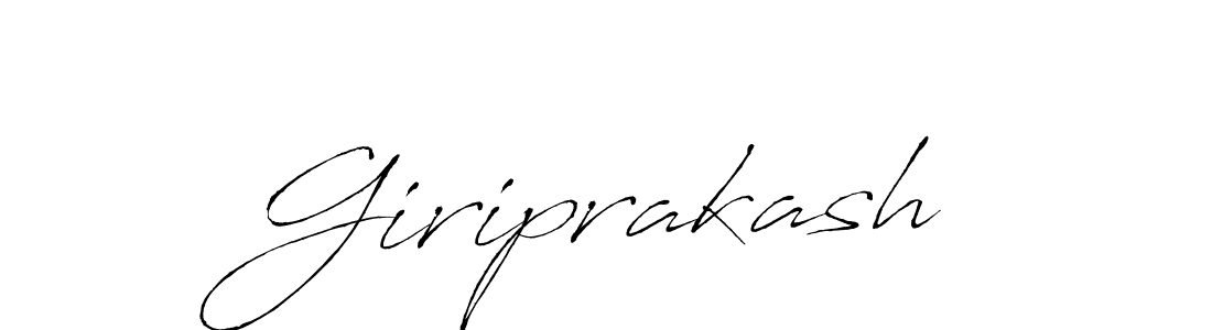 How to make Giriprakash signature? Antro_Vectra is a professional autograph style. Create handwritten signature for Giriprakash name. Giriprakash signature style 6 images and pictures png