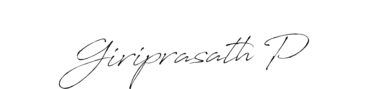 This is the best signature style for the Giriprasath P name. Also you like these signature font (Antro_Vectra). Mix name signature. Giriprasath P signature style 6 images and pictures png