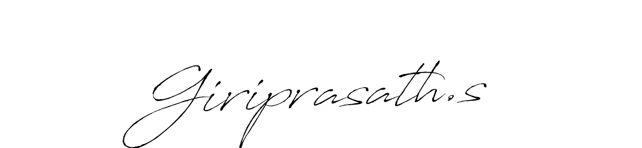 Create a beautiful signature design for name Giriprasath.s. With this signature (Antro_Vectra) fonts, you can make a handwritten signature for free. Giriprasath.s signature style 6 images and pictures png