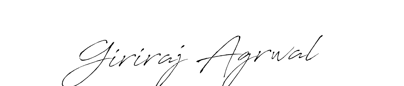 Make a beautiful signature design for name Giriraj Agrwal. With this signature (Antro_Vectra) style, you can create a handwritten signature for free. Giriraj Agrwal signature style 6 images and pictures png