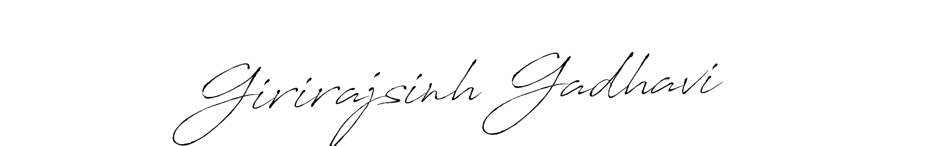 Girirajsinh Gadhavi stylish signature style. Best Handwritten Sign (Antro_Vectra) for my name. Handwritten Signature Collection Ideas for my name Girirajsinh Gadhavi. Girirajsinh Gadhavi signature style 6 images and pictures png