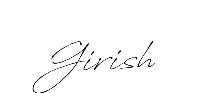 Make a beautiful signature design for name Girish . With this signature (Antro_Vectra) style, you can create a handwritten signature for free. Girish  signature style 6 images and pictures png