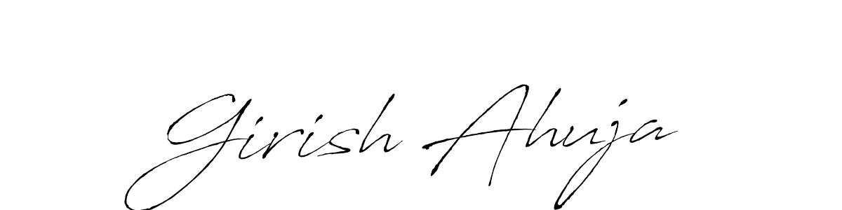 You can use this online signature creator to create a handwritten signature for the name Girish Ahuja. This is the best online autograph maker. Girish Ahuja signature style 6 images and pictures png