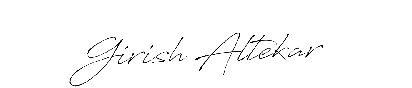 Girish Altekar stylish signature style. Best Handwritten Sign (Antro_Vectra) for my name. Handwritten Signature Collection Ideas for my name Girish Altekar. Girish Altekar signature style 6 images and pictures png