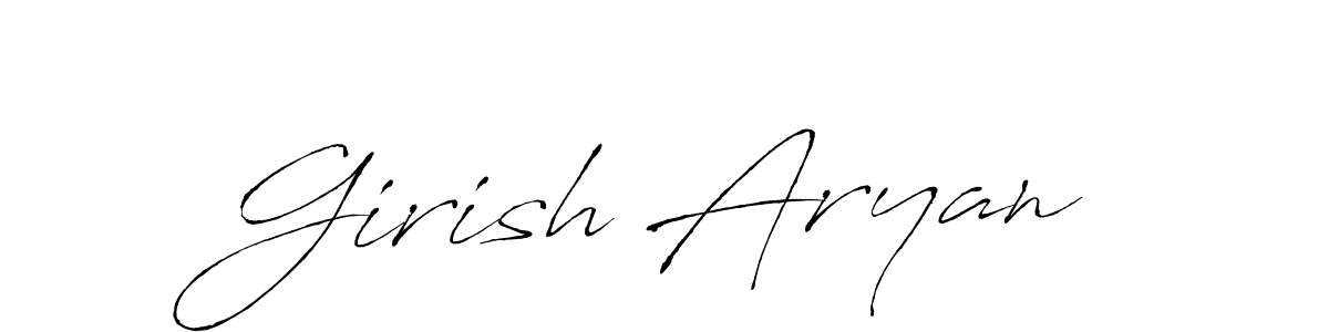 Create a beautiful signature design for name Girish Aryan. With this signature (Antro_Vectra) fonts, you can make a handwritten signature for free. Girish Aryan signature style 6 images and pictures png