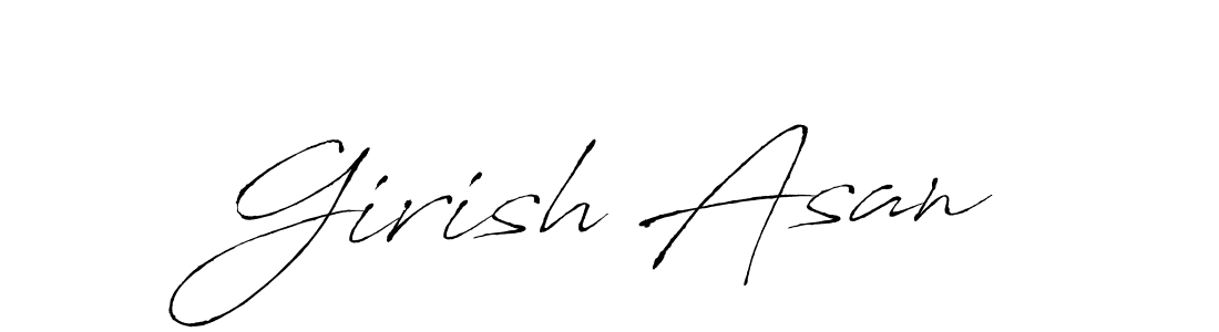 How to Draw Girish Asan signature style? Antro_Vectra is a latest design signature styles for name Girish Asan. Girish Asan signature style 6 images and pictures png