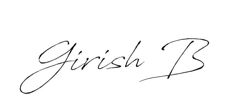 Use a signature maker to create a handwritten signature online. With this signature software, you can design (Antro_Vectra) your own signature for name Girish B. Girish B signature style 6 images and pictures png