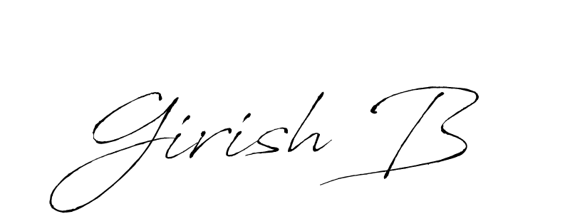 Create a beautiful signature design for name Girish B. With this signature (Antro_Vectra) fonts, you can make a handwritten signature for free. Girish B signature style 6 images and pictures png