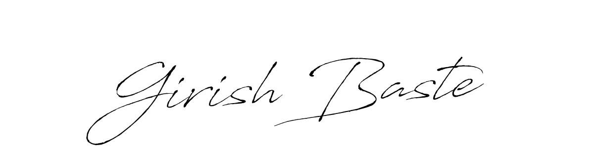 Use a signature maker to create a handwritten signature online. With this signature software, you can design (Antro_Vectra) your own signature for name Girish Baste. Girish Baste signature style 6 images and pictures png