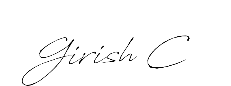 Also You can easily find your signature by using the search form. We will create Girish C name handwritten signature images for you free of cost using Antro_Vectra sign style. Girish C signature style 6 images and pictures png