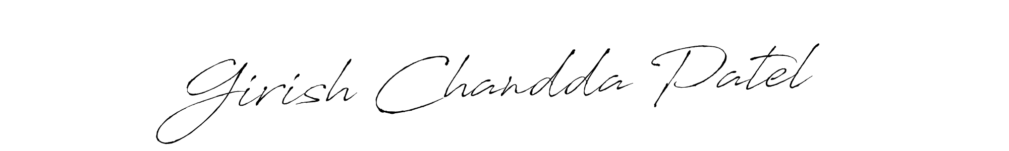 Similarly Antro_Vectra is the best handwritten signature design. Signature creator online .You can use it as an online autograph creator for name Girish Chandda Patel. Girish Chandda Patel signature style 6 images and pictures png